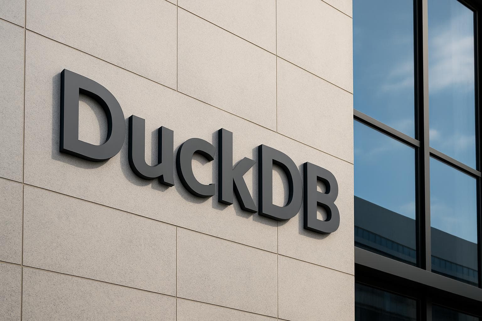 DuckDB logo on a clean editorial background representing local data analysis