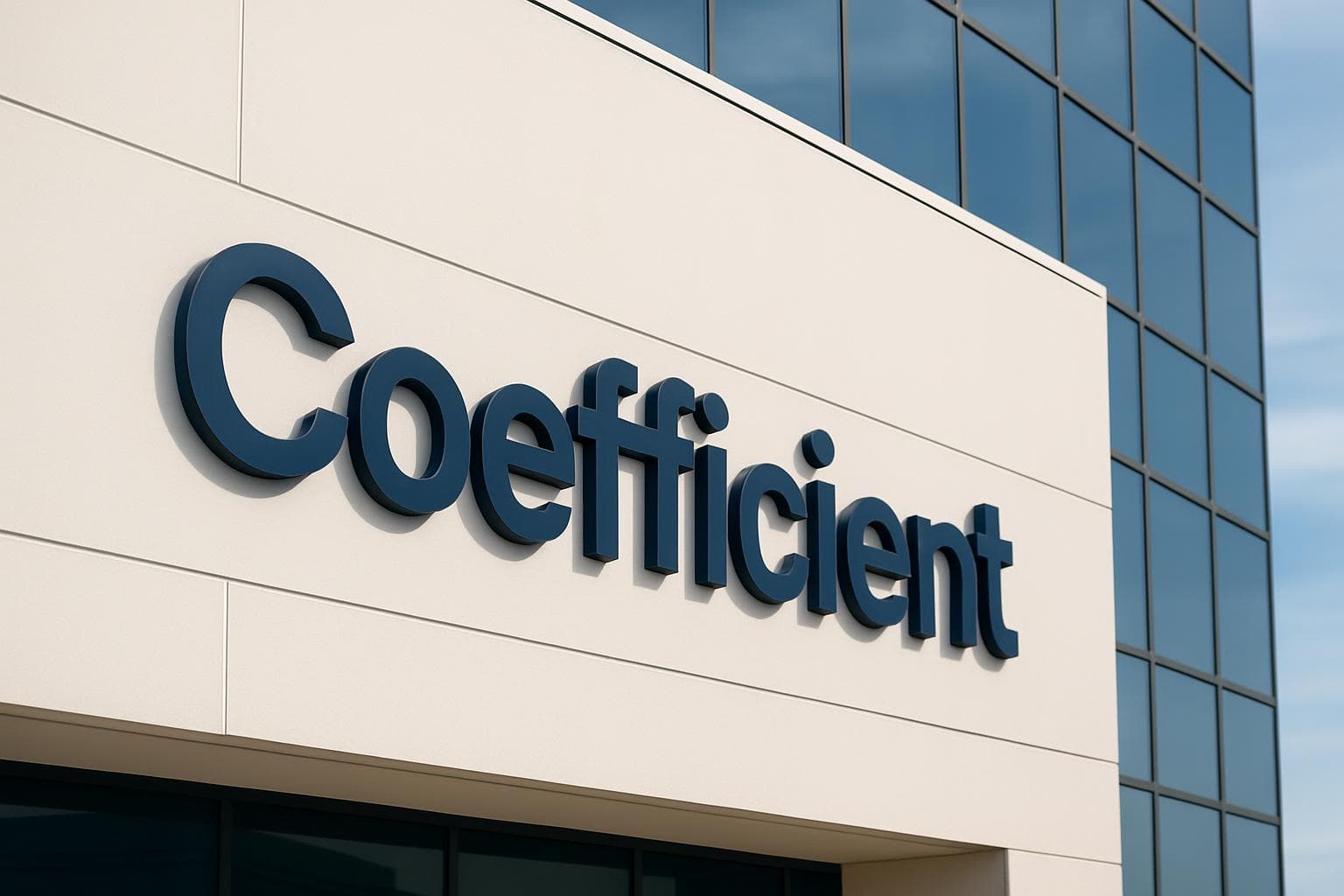 Coefficient AI logo displayed on a clean white background