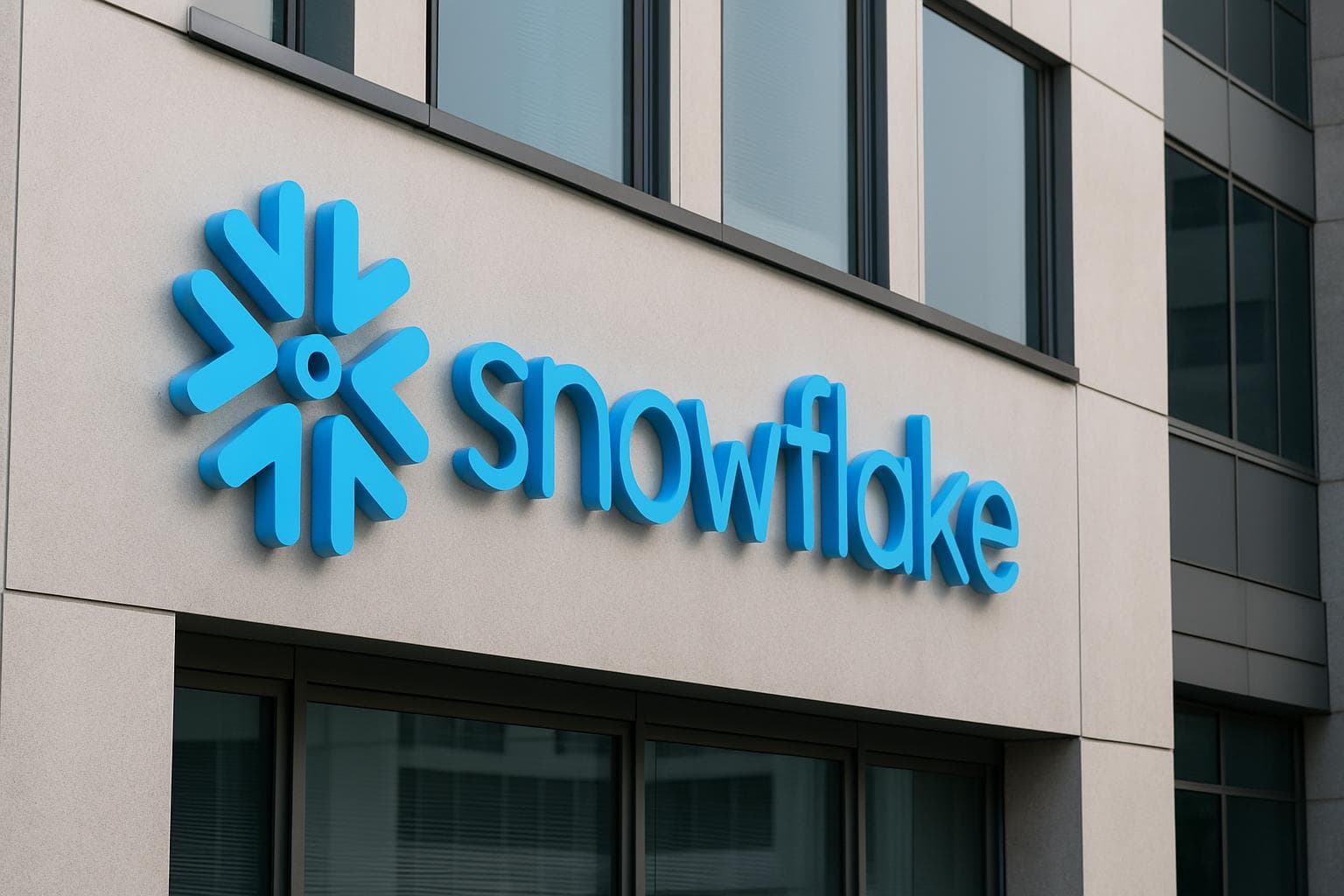 Snowflake logo displayed in a professional editorial setting representing the Notebooks in Workspaces product